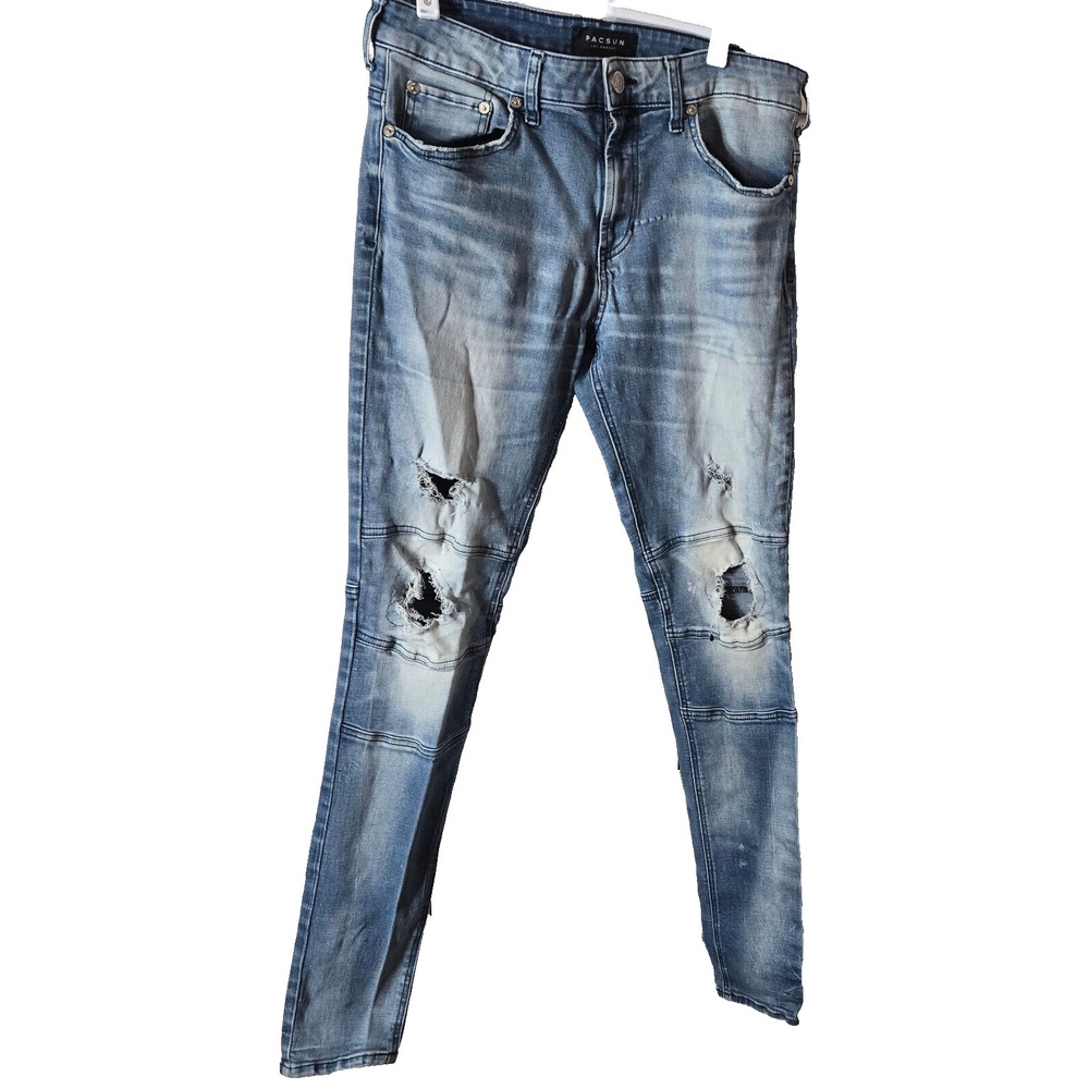 Pacsun Los Angeles jeans distressed Woman's Stacked Skinny Active Streatch32x32